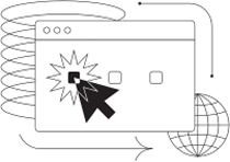 Pay-per-click advertising illustration