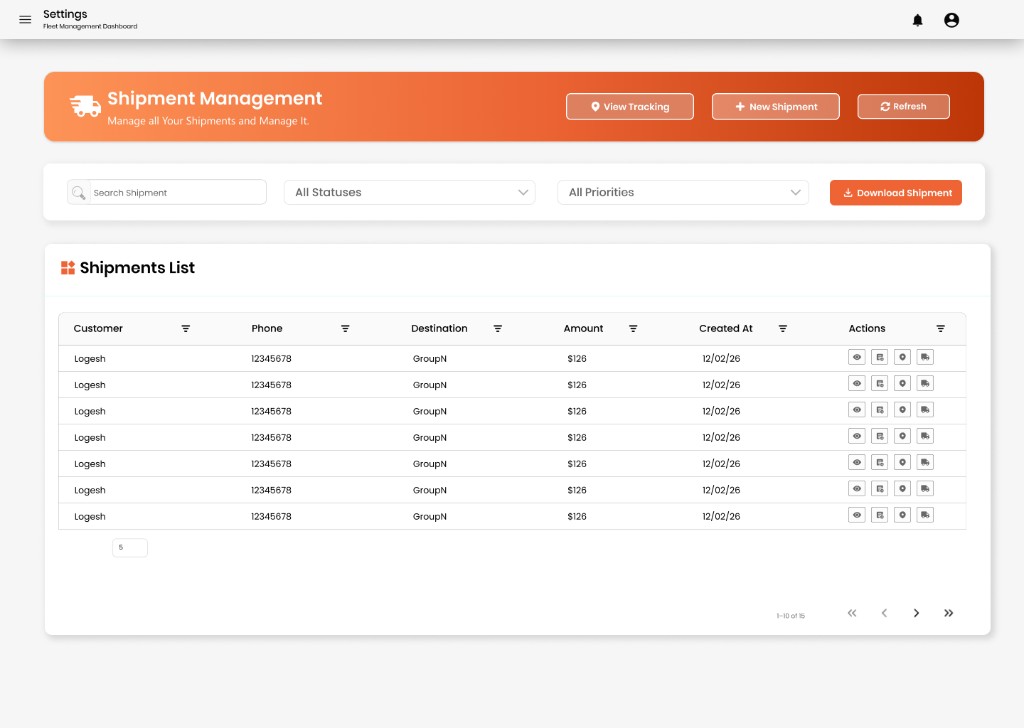 Shipment Management