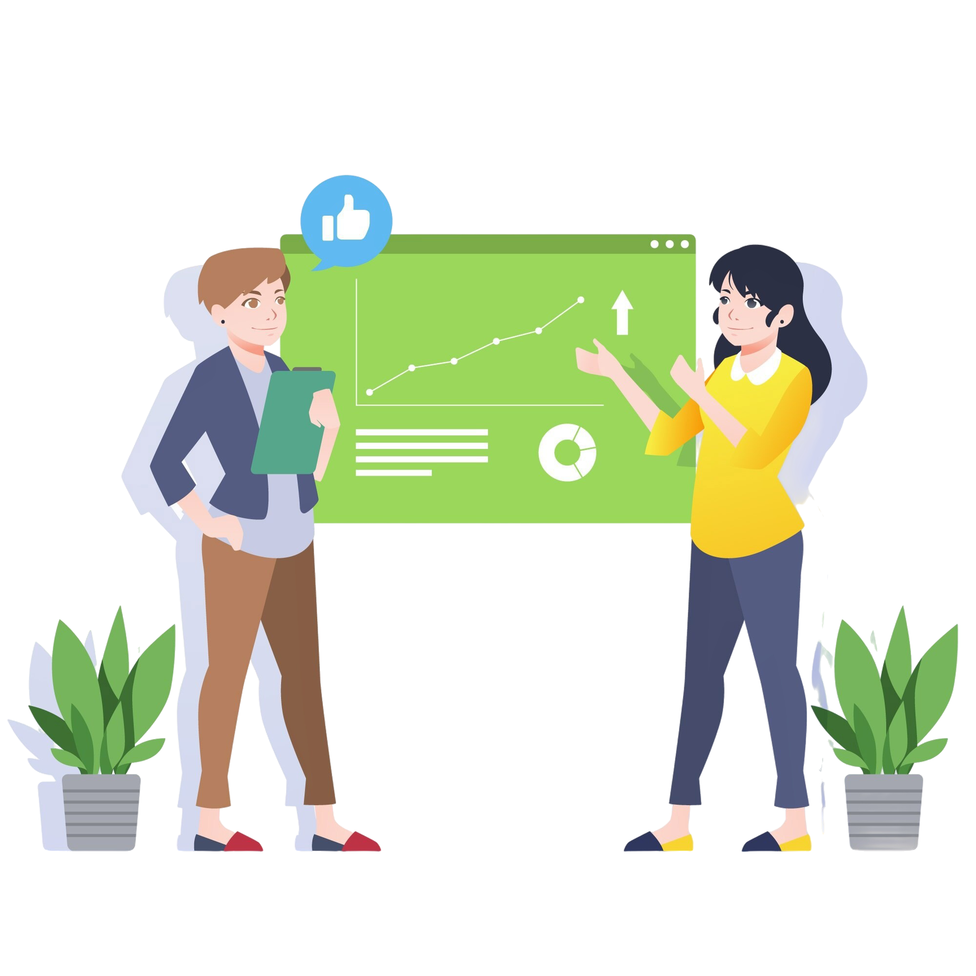 team work concept with flat design