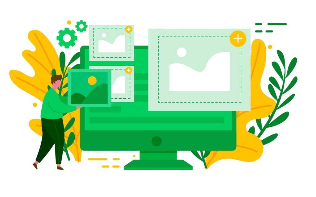 flat design image upload concept 1